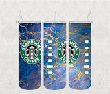 Blue Starbucks 20oz Tumbler Sublimation Print