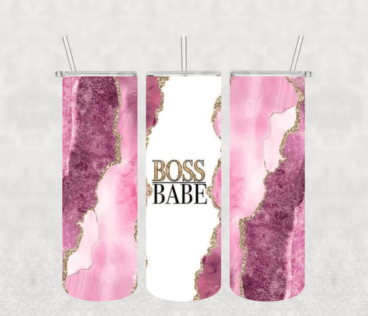 Boss Babe 20oz Tumbler Sublimation Print - KT SUBLIMATION, DTF AND MORE LLC