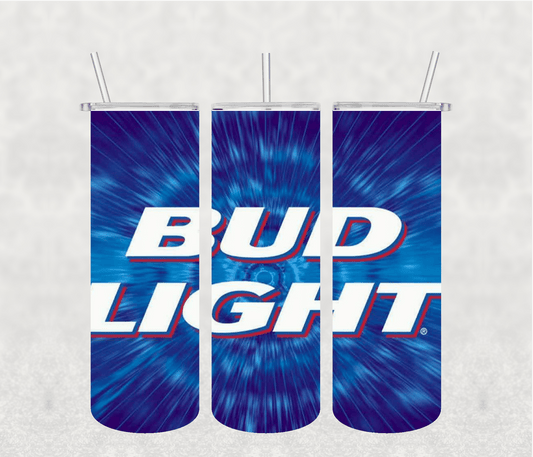 Bud Light 20oz Tumbler Sublimation Print - KT SUBLIMATION, DTF AND MORE LLC