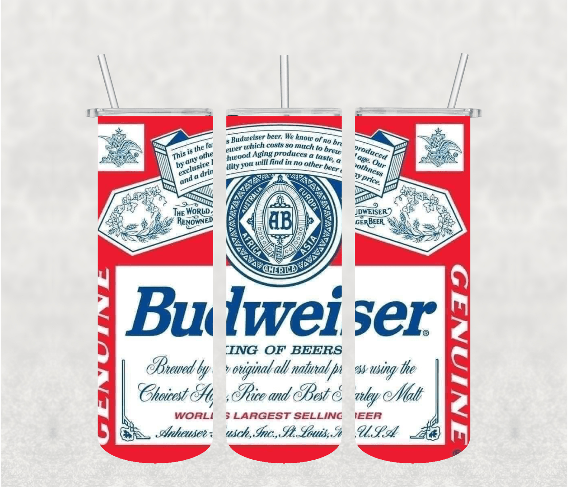 Budweiser 20oz Tumbler Sublimation Print - KT SUBLIMATION, DTF AND MORE LLC