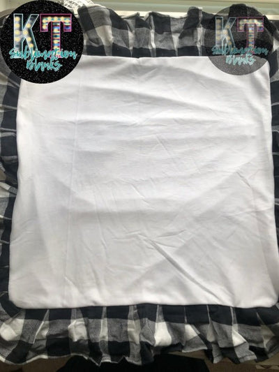 Buffalo Plaid Pillow Cover (Ruffle) for sublimation - KT SUBLIMATION, DTF AND MORE LLC