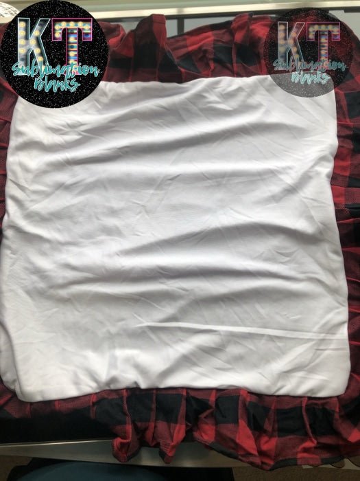Buffalo Plaid Pillow Cover (Ruffle) for sublimation - KT SUBLIMATION, DTF AND MORE LLC