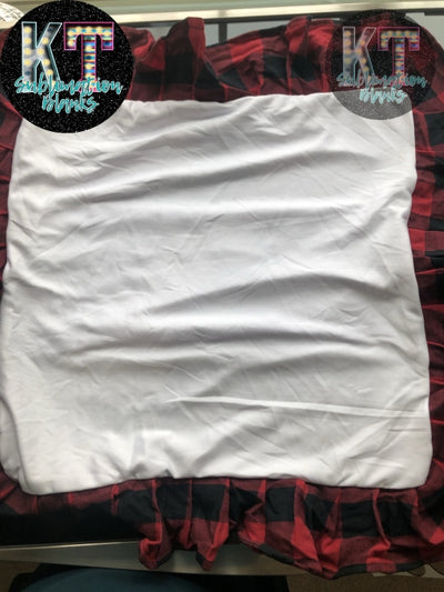 Buffalo Plaid Pillow Cover (Ruffle) Red Case