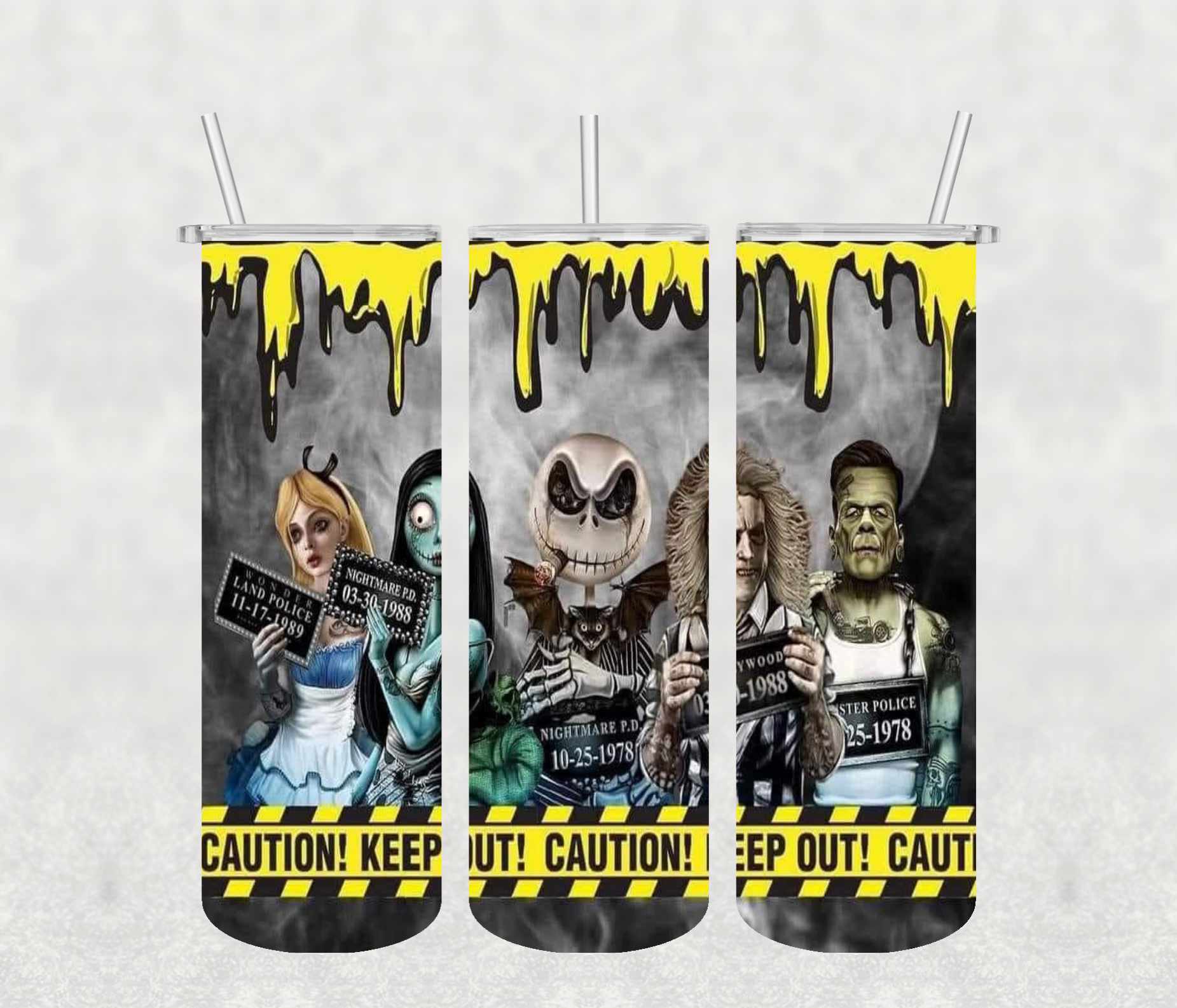 Caution 20oz Tumbler Sublimation Print