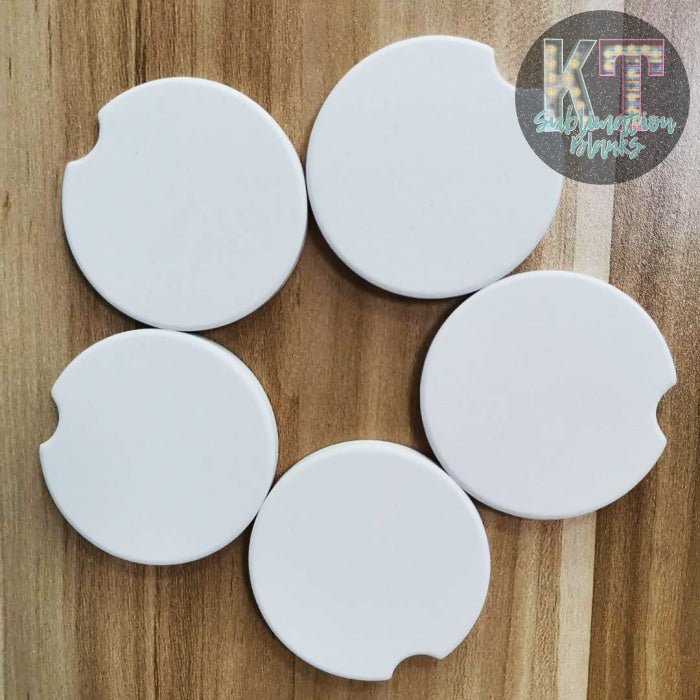 Ceramic Car Coasters to Sublimate Sublimation Coasters for Car DIY Craft Blanks Cupholder Personalized for Women Craft Supplies as Birthday Gifts