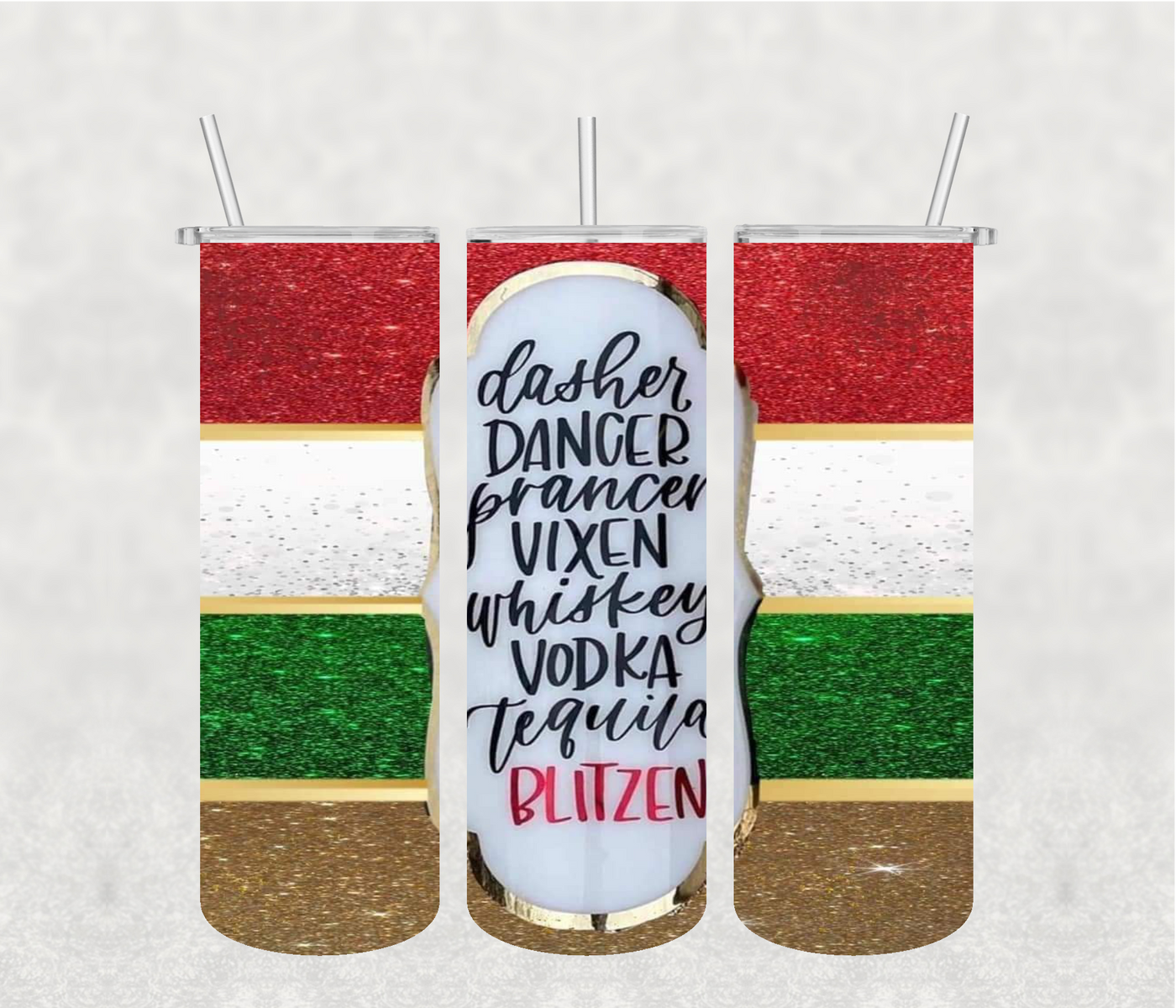 Reindeer Name 20oz Tumbler Sublimation Print