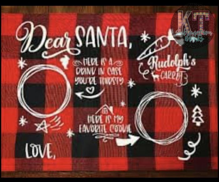 Christmas Buffalo Plaid Placemats Set of 6 – Reversible Red and Black Buffalo Check Place Mats – Christmas Dining Table Decorations (12”x17”) - KT SUBLIMATION, DTF AND MORE LLC