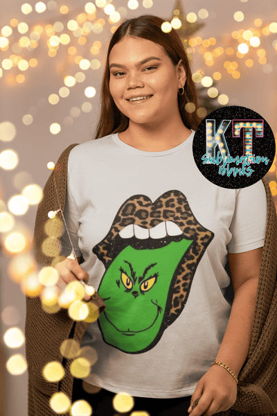 Christmas cheetah Tongue DTF, ready to press Transfer - KT SUBLIMATION, DTF AND MORE LLC