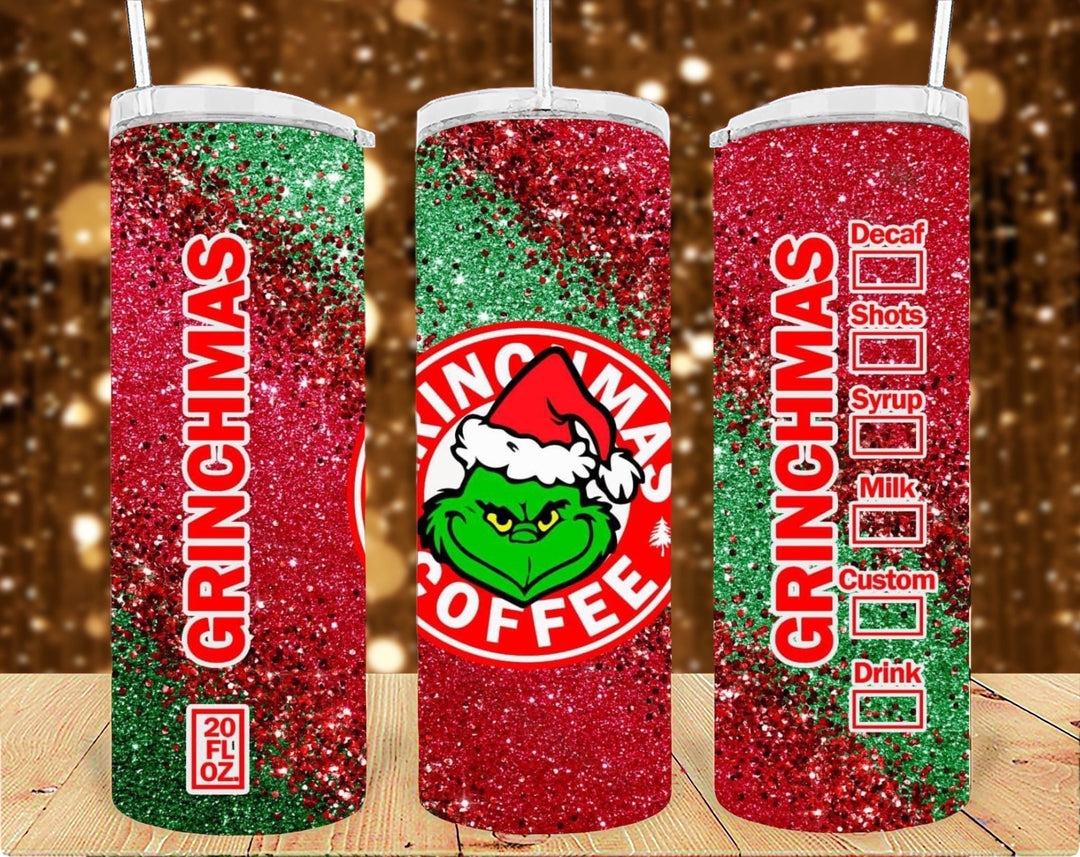 Christmas coffee 20oz Tumbler Sublimation Print - KT SUBLIMATION, DTF AND MORE LLC