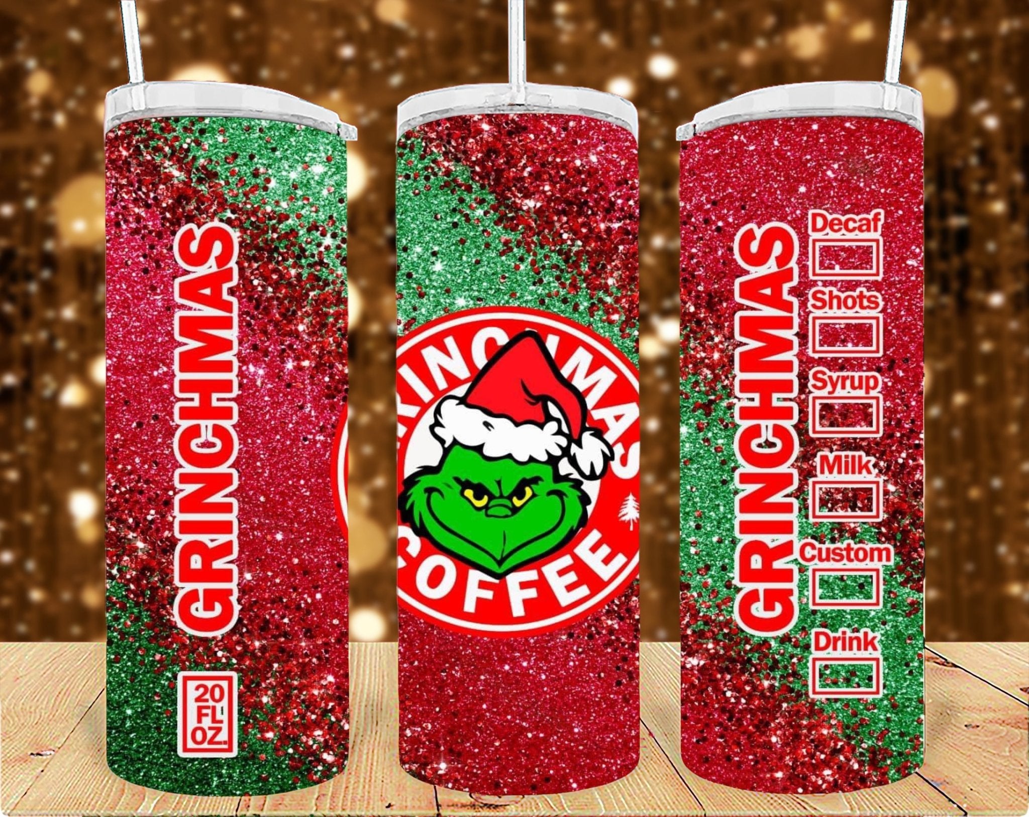 Christmas coffee 20oz Tumbler Sublimation Print - KT SUBLIMATION, DTF AND MORE LLC