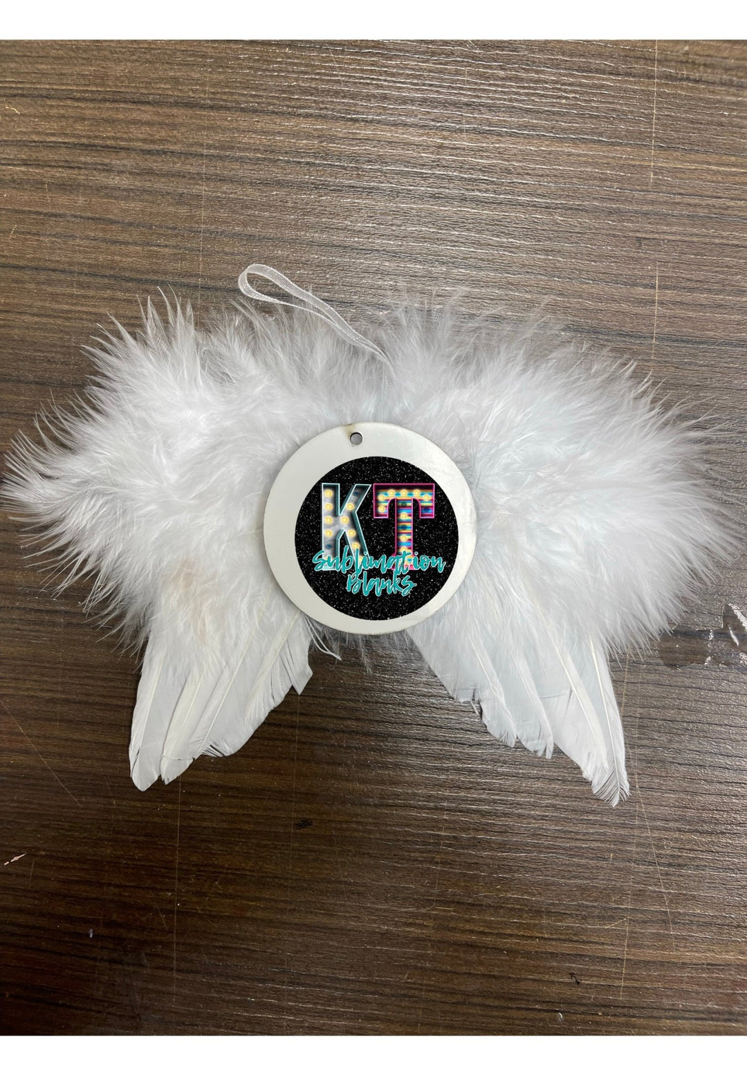 Christmas White Angel Wings Ornament Hanging, Feather Hanging Decor with Sublimation Blank Pendants for Christmas Tree Crafts Angel Wings Xmas Decor - KT SUBLIMATION, DTF AND MORE LLC
