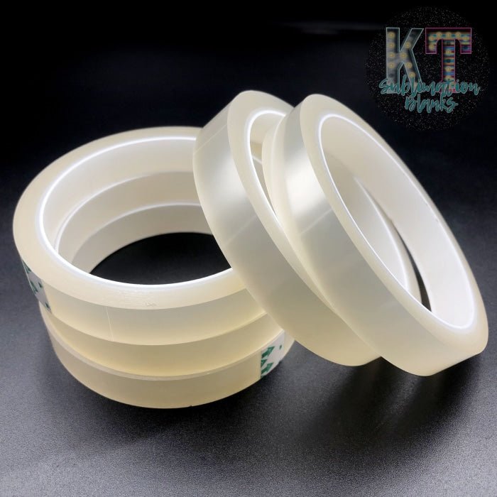 Clear Heat Tape – Transparent, High - Temperature Heat Resistant Tape for Heat Press, Sublimation & Heat Transfer Vinyl - KT SUBLIMATION, DTF AND MORE LLC