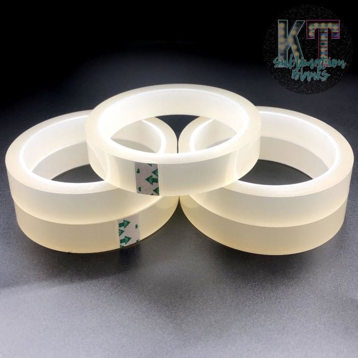 Clear Heat Tape – Transparent, High - Temperature Heat Resistant Tape for Heat Press, Sublimation & Heat Transfer Vinyl - KT SUBLIMATION, DTF AND MORE LLC