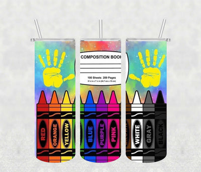 Composition Book 20oz Tumbler Sublimation Print - KT SUBLIMATION, DTF AND MORE LLC