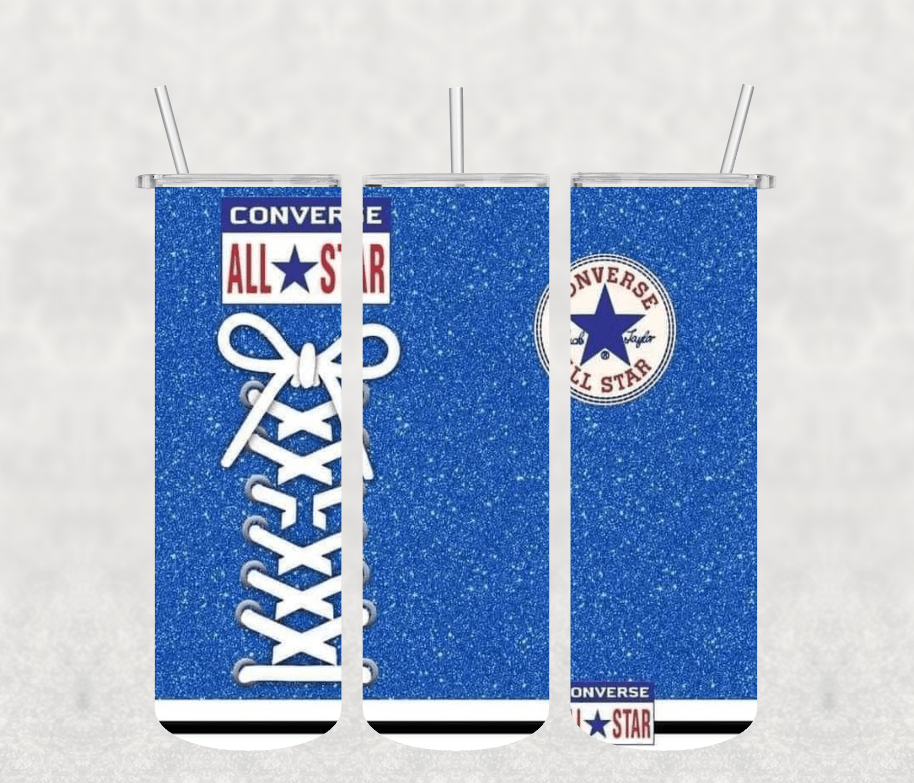 Converse blue 20oz Tumbler Sublimation Print - KT SUBLIMATION, DTF AND MORE LLC