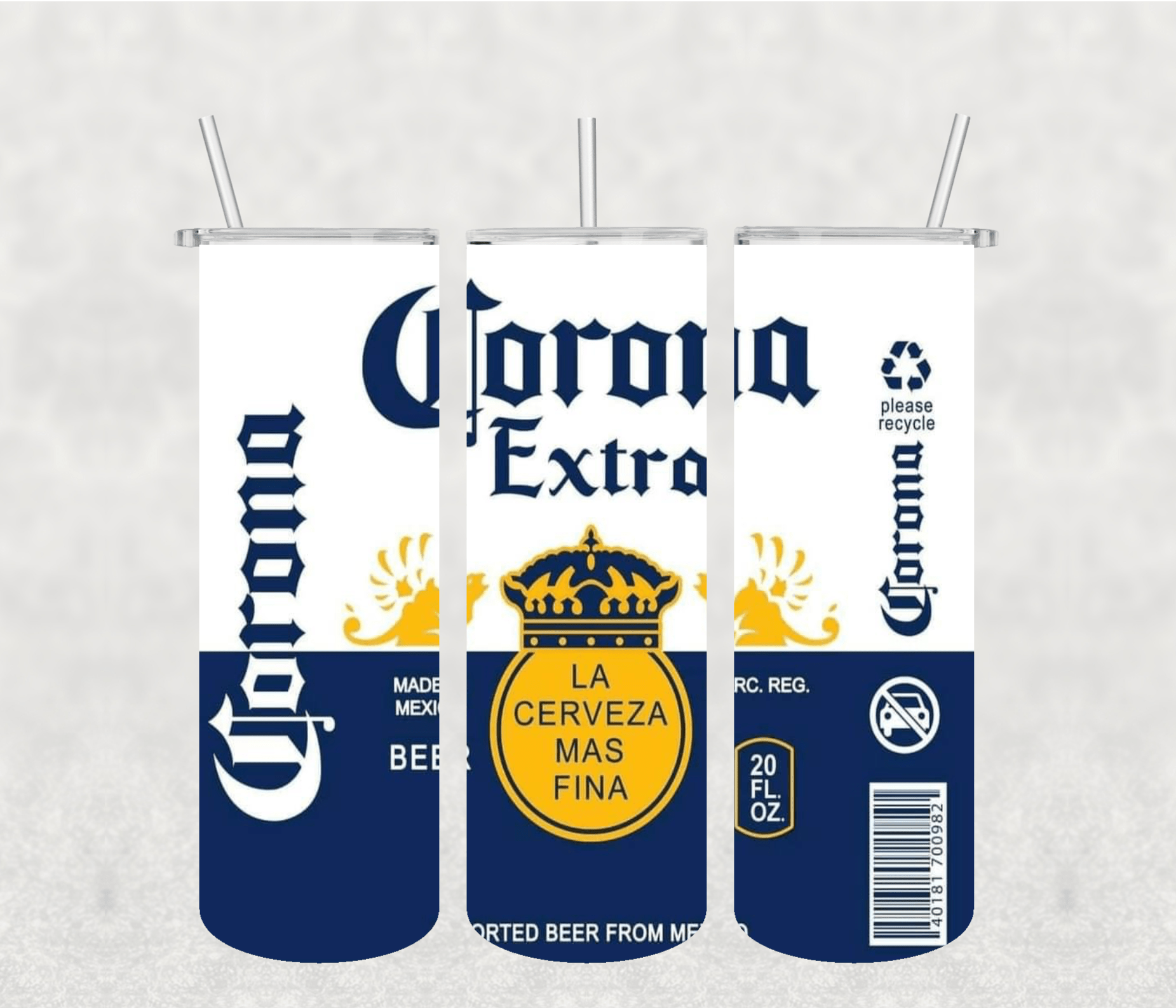 Corona Extra 20oz Tumbler Sublimation Print