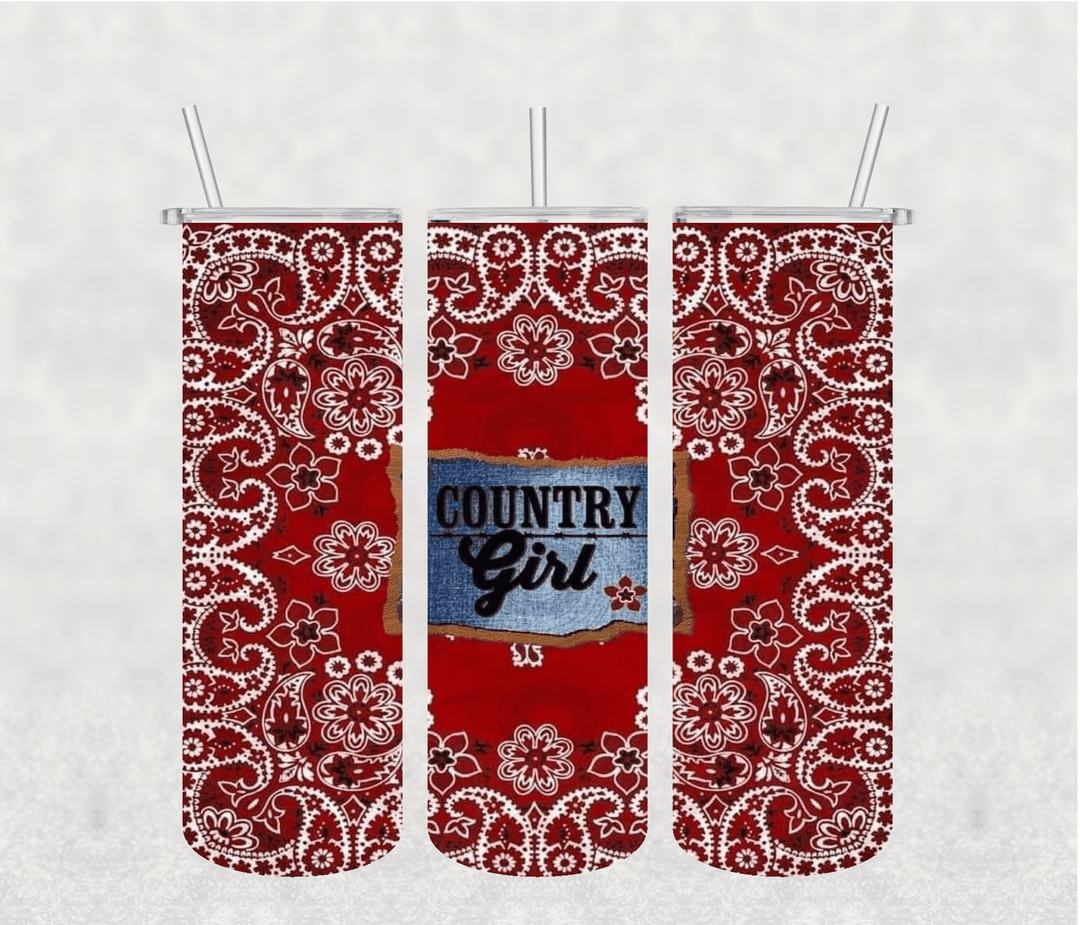 Country Girl 20oz Tumbler Sublimation Print - KT SUBLIMATION, DTF AND MORE LLC