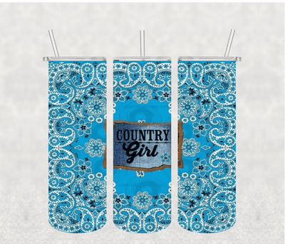 Country Girl 20oz Tumbler Sublimation Print - KT SUBLIMATION, DTF AND MORE LLC