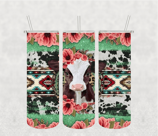 Cow 20oz Tumbler Sublimation Print - KT SUBLIMATION, DTF AND MORE LLC