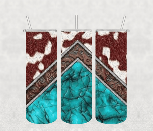 Cow Print 20oz Tumbler Sublimation Print - KT SUBLIMATION, DTF AND MORE LLC