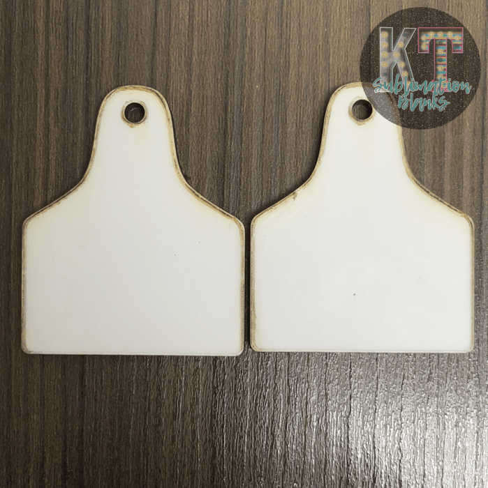 COW TAG Earring Sublimation Blank – Customizable Earrings with Hooks and Jump Rings for DIY Crafts
