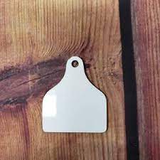 Cow Tag Keychain Sublimation Blank – Custom Keychains for Farm Lovers and Country Enthusiasts - KT SUBLIMATION, DTF AND MORE LLC