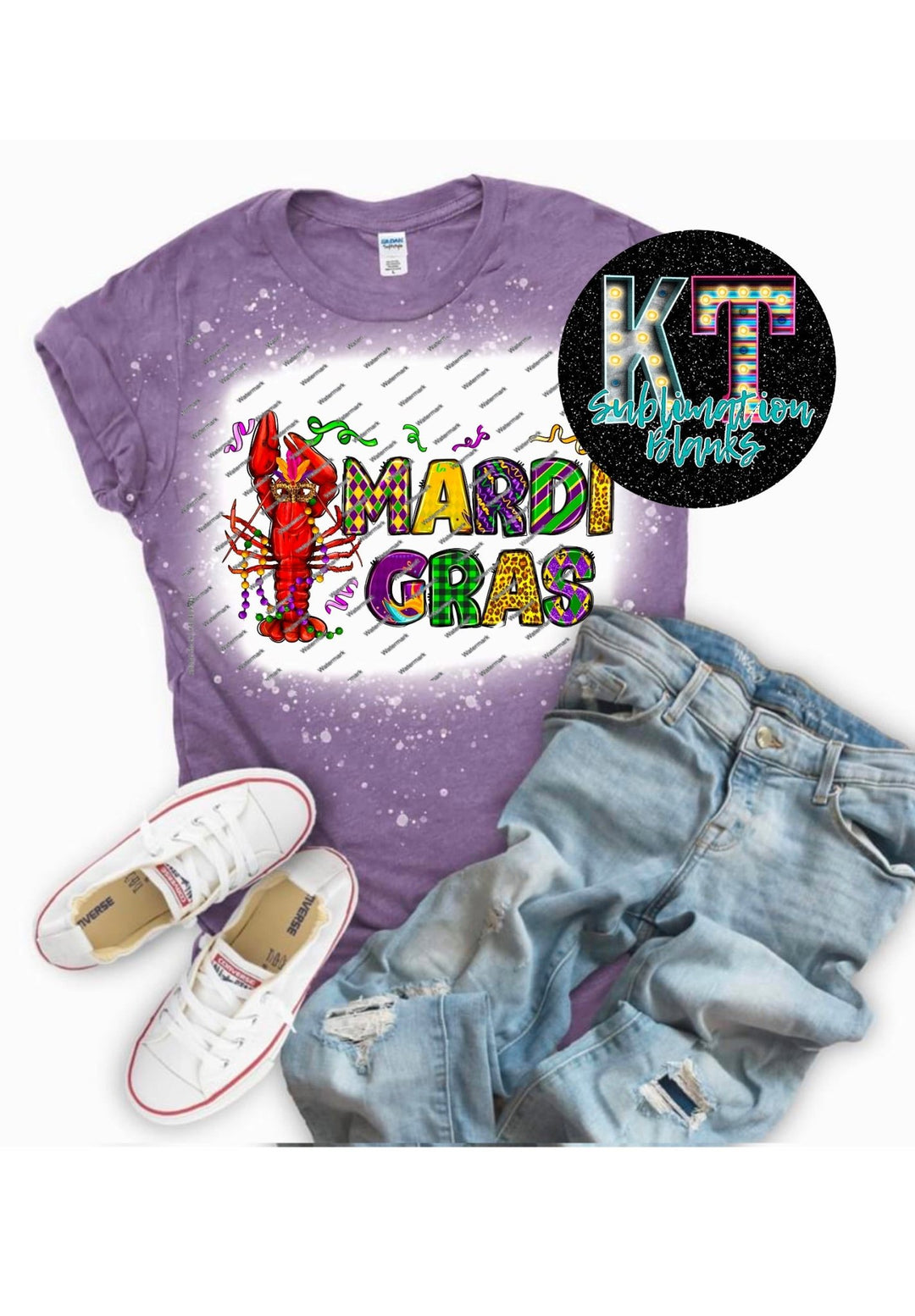 Crawfish Mardi Gras Season DTF, ready to press transfer - KT SUBLIMATION, DTF AND MORE LLC