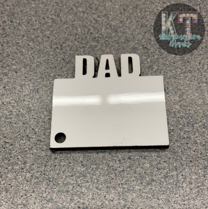 DAD Sublimation Keychain Blanks – Customizable Charm Key Ring for DIY Crafts, Father’s Day Party Supplies - KT SUBLIMATION, DTF AND MORE LLC