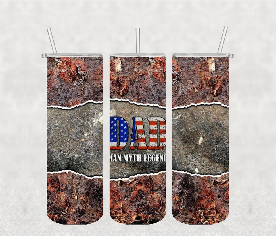 Dad 20oz Tumbler Sublimation Print, Tumbler Wrap Skinny Sublimation Tumbler