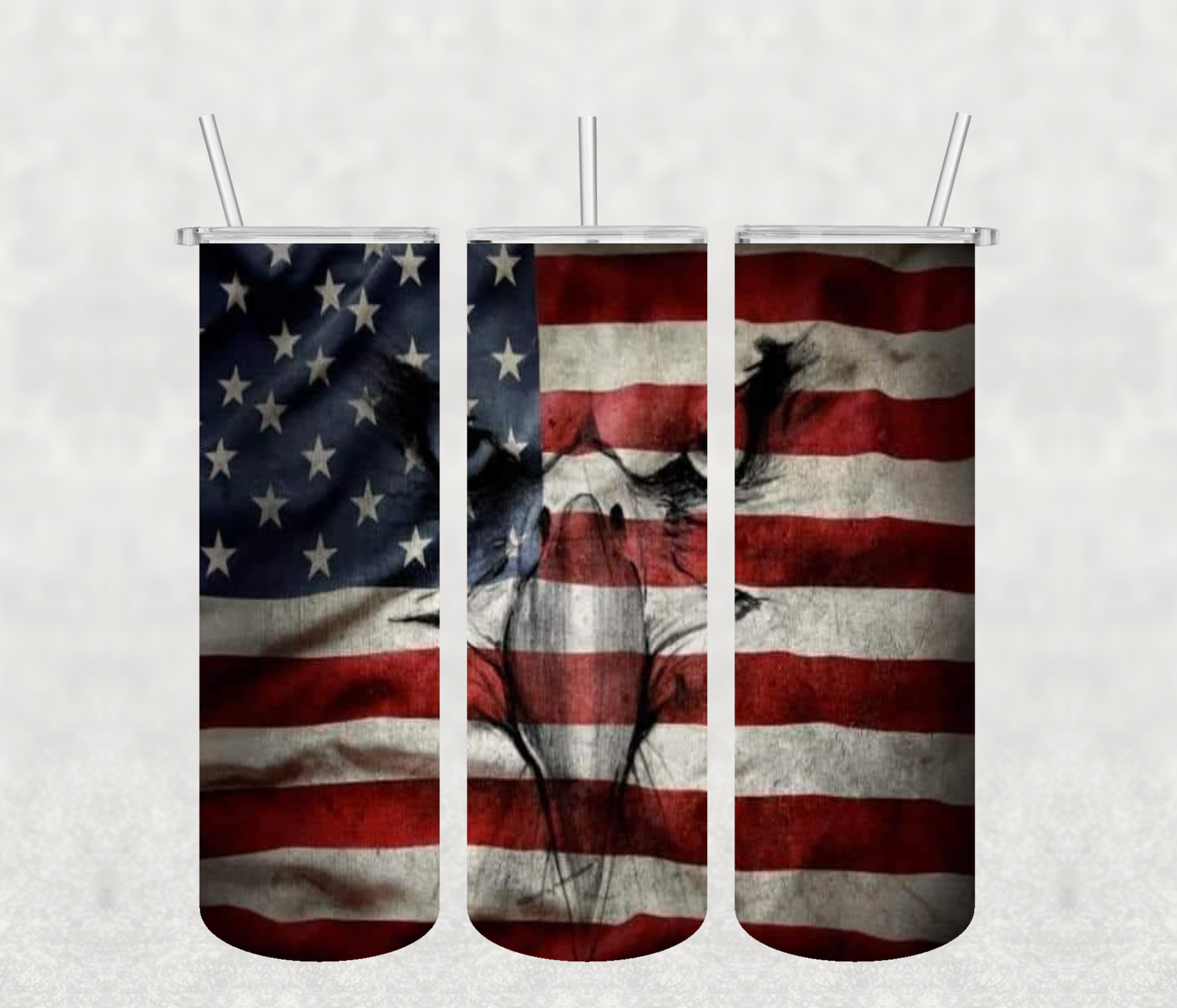 Eagle USA Flag 20oz Straight Tumbler Wrap – Patriotic Sublimation Print for Custom Drinkware