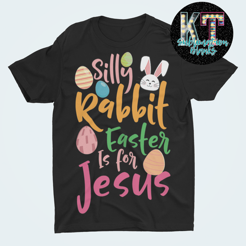Easter Jesus DTF Transfer – Silly Rabbit Design for Fun Holiday Apparel - KT SUBLIMATION, DTF AND MORE LLC