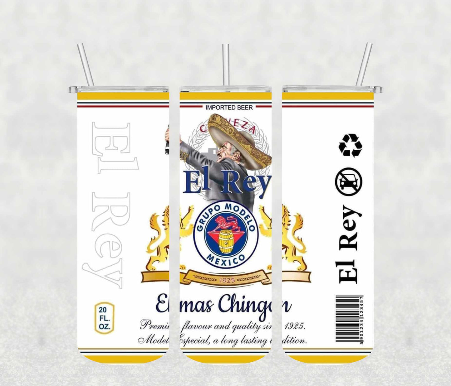 El Rey 20oz Tumbler Sublimation Print - KT SUBLIMATION, DTF AND MORE LLC