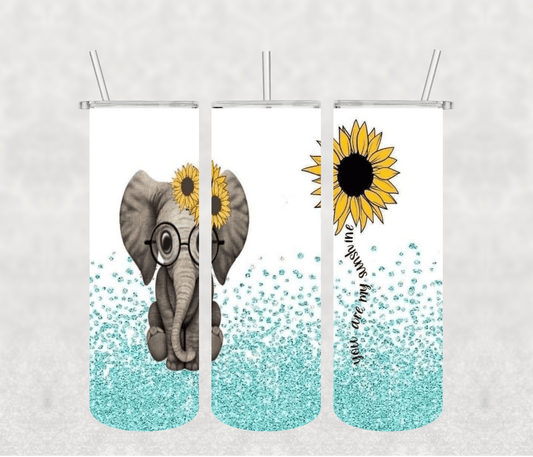 Elephant 20oz Tumbler Sublimation Print - KT SUBLIMATION, DTF AND MORE LLC
