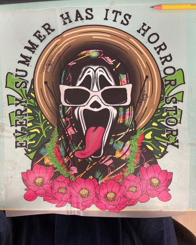Every Summer has it’s Horror Story DTF Story, Ready to press transfer - KT SUBLIMATION, DTF AND MORE LLC