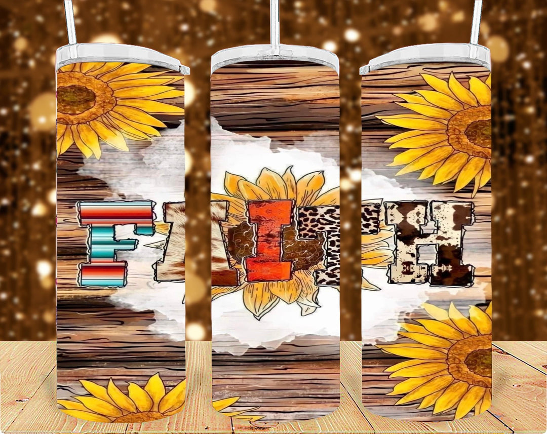 Faith Country 20oz Tumbler Sublimation Print - KT SUBLIMATION, DTF AND MORE LLC