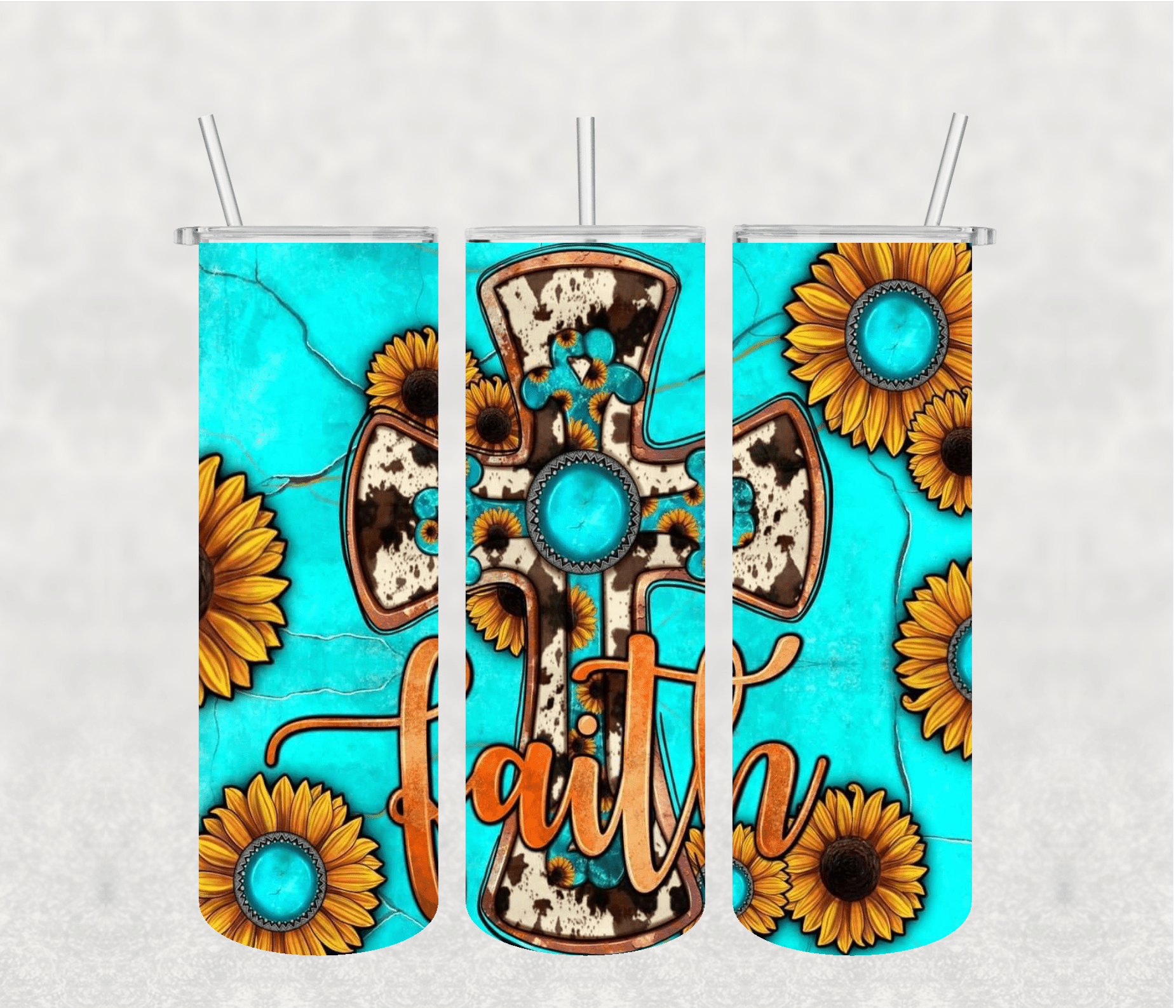 Faith Cross 20oz Tumbler Sublimation Print