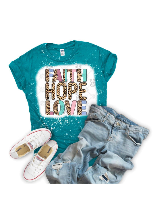Faith hope love DTF, Ready to press transfer - KT SUBLIMATION, DTF AND MORE LLC