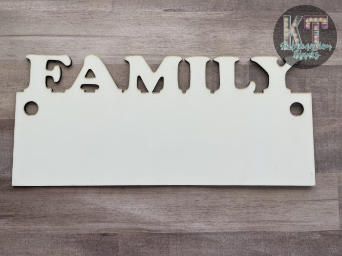 Family Hanger Sublimation Blank - 1 Sided