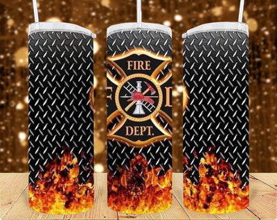 Fire Dept Tumbler Sublimation Print - KT SUBLIMATION, DTF AND MORE LLC
