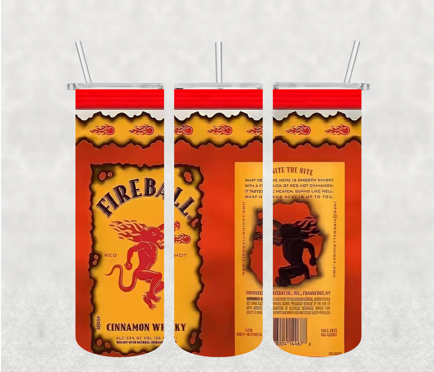 Fireball 20oz Tumbler Sublimation Print