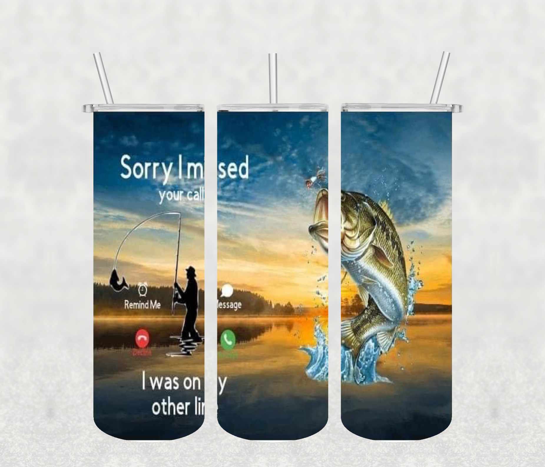 Fishing 20oz Tumbler Sublimation Print