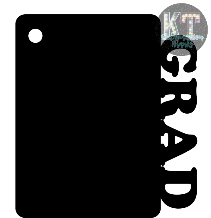 Grad Sublimation Keychain Mdf Horizontal