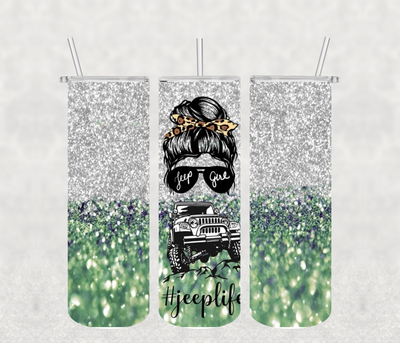 Jeep Green 20oz Tumbler Sublimation Prints