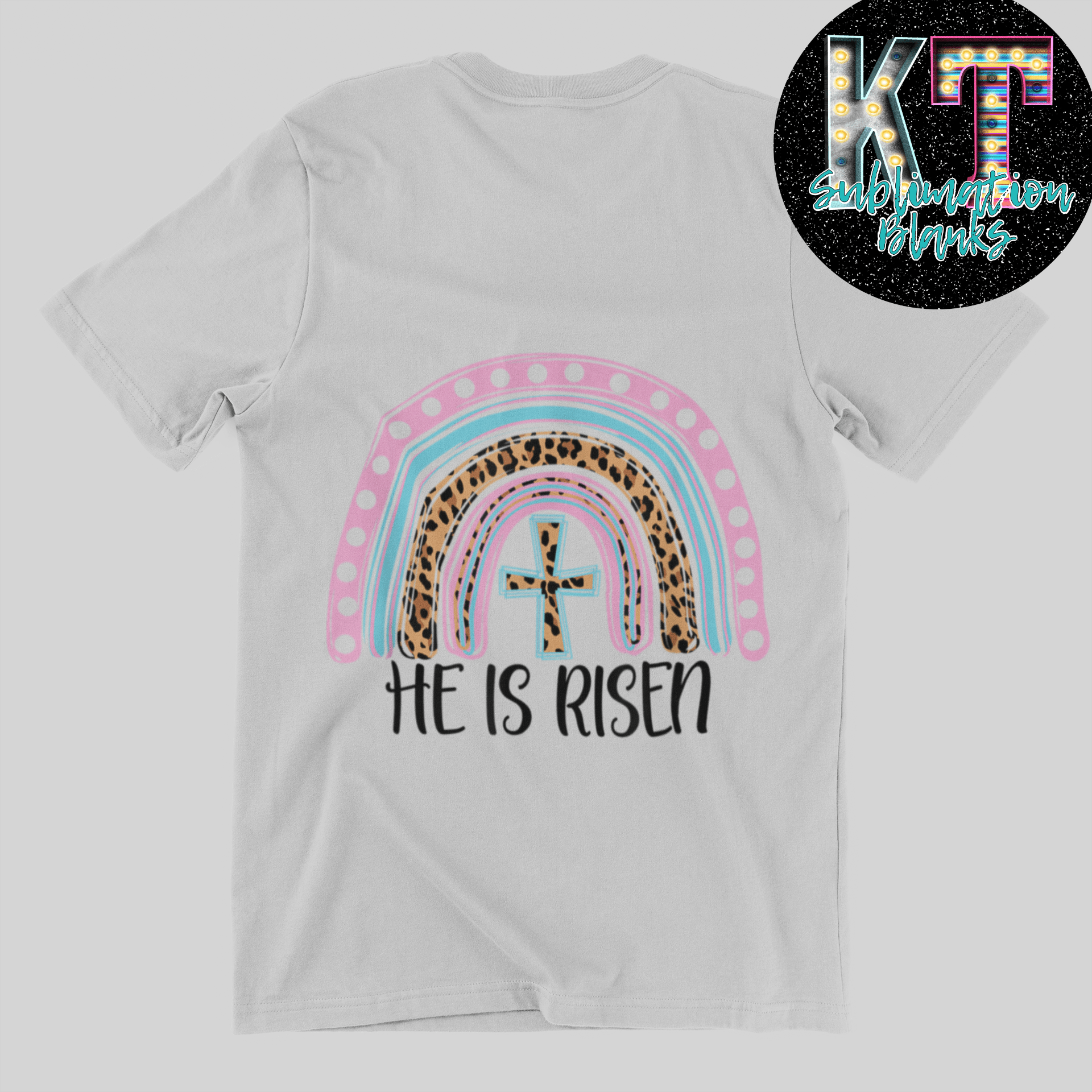 He is Risen Rainbow DTF, Easter Rainbow Transfer - KT SUBLIMATION, DTF AND MORE LLC