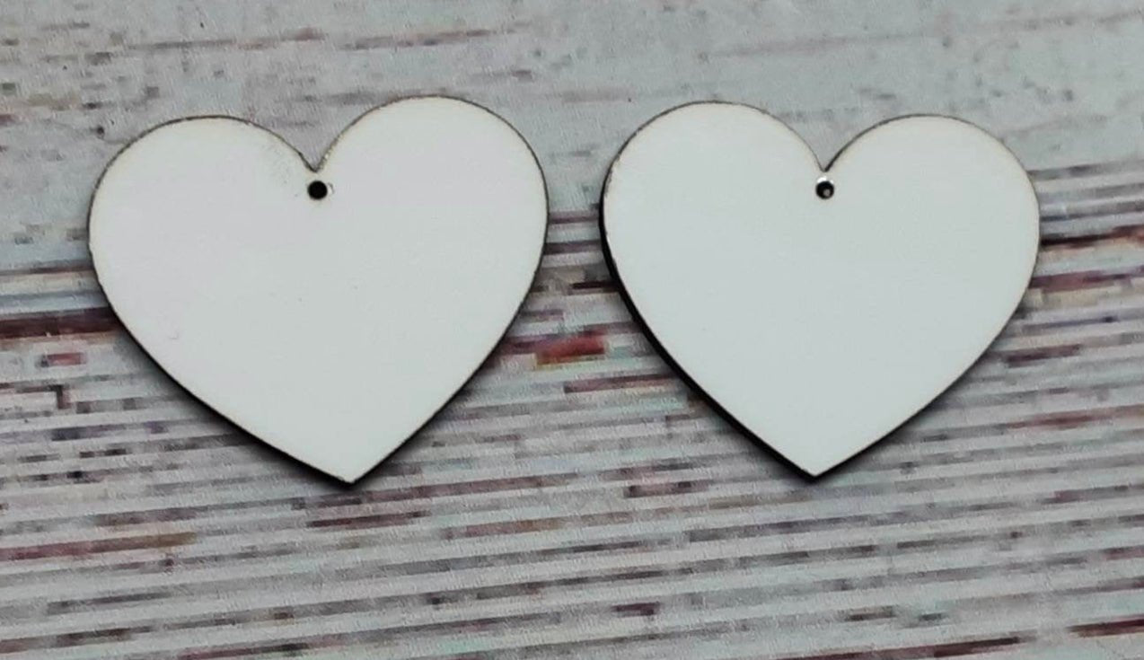 Heart Earring Sublimation Blank – 2" – Premium Sublimation Blanks for Custom Earrings - KT SUBLIMATION, DTF AND MORE LLC