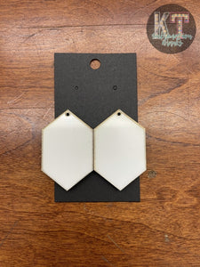 Hexagon Earring Double Side Sublimation Blank Earrings