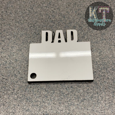 Horizontal Dad Sublimation Keychain Mdf
