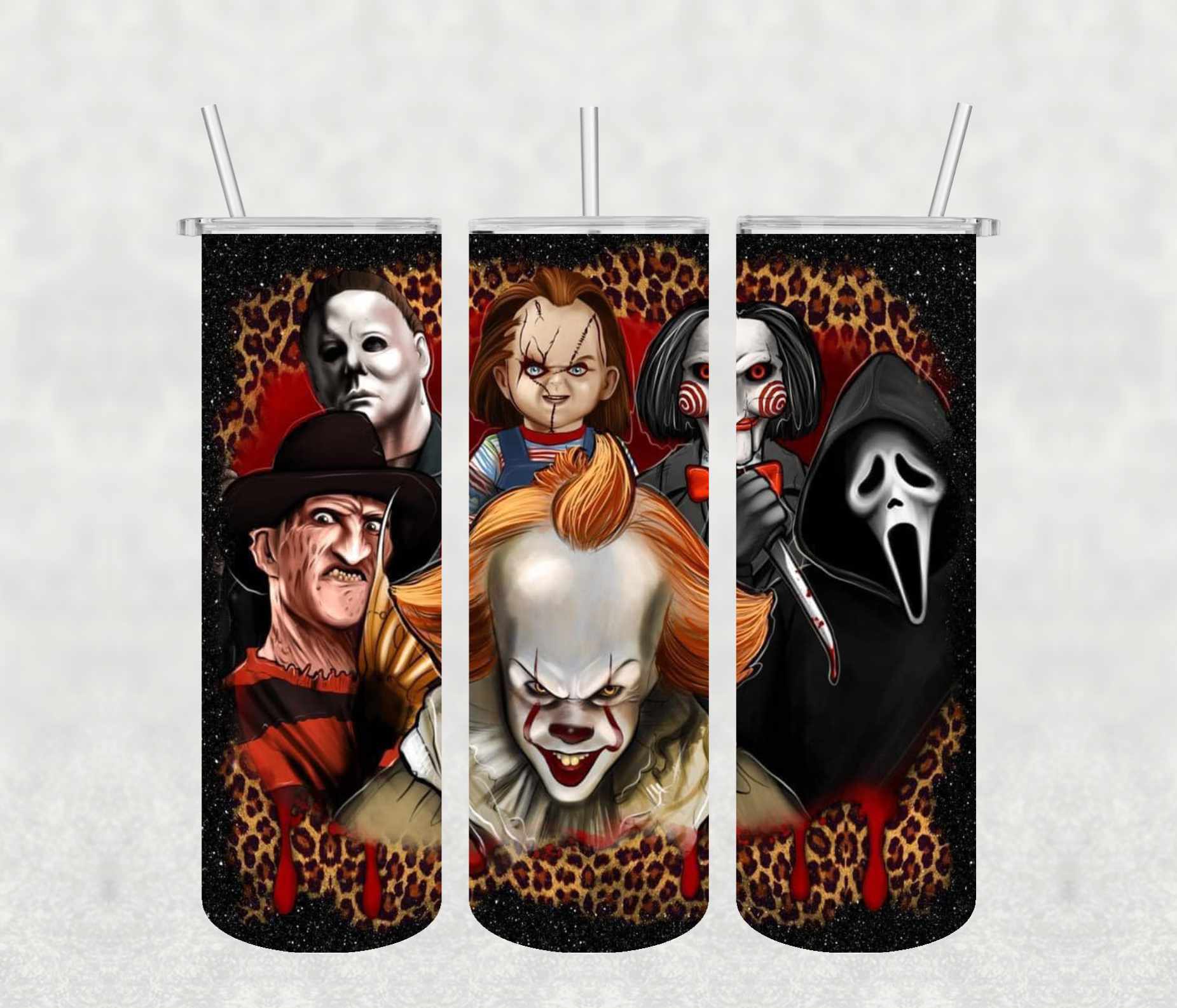 Horror 20oz Tumbler Sublimation Print - KT SUBLIMATION, DTF AND MORE LLC