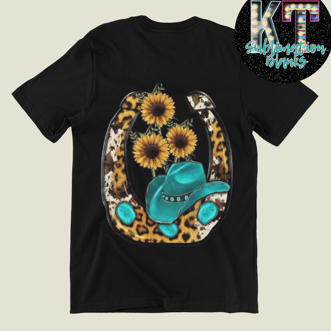 Horseshow Sunflowers DTF, country Direct to Film Transfer - KT SUBLIMATION, DTF AND MORE LLC