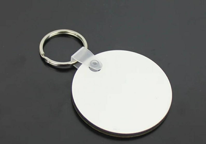 2” Circle Sublimation Keychain MDF, circle Keychain